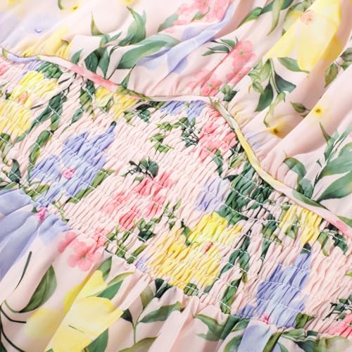 Image of GRACE KARIN 2026 Women's Summer Floral Wedding Guest Dress,Beach Flowy A Line Maxi Off Shoulder Bridesmaid Dresses