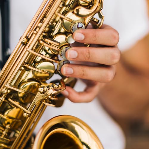 FITYLE 3 Pcs Gold Plated Finger Buttons for Saxophone Trumpet Parts, Ventilknöpfe Zubehör Set für Trompete, Finger Knöpfe Tasten Set, Musikinstrumente Zubehör Trompetenventil-Fingerknöpfe