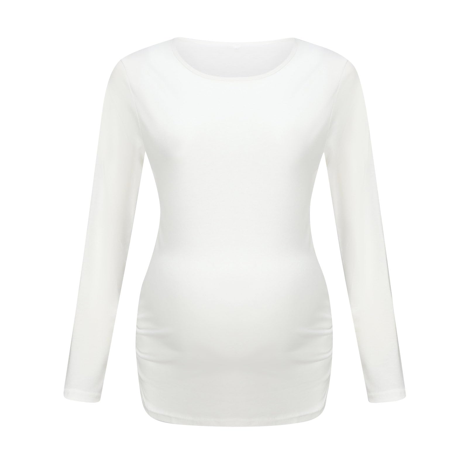 Umstandsmode Damen Langarm Umstandsshirt Elegant Stillshirt Umstandstops Schwangerschafts Oberteil Bequem Schwanger T-Shirt Entbindlichkeit Kleidung Modische Mutterschaft Top Basis-Hemd