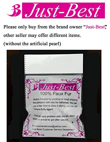 Just-Best Grey Pom Pom Keychain With Fluffy Fur Ball Charm - Key Ring For Women #TOP4