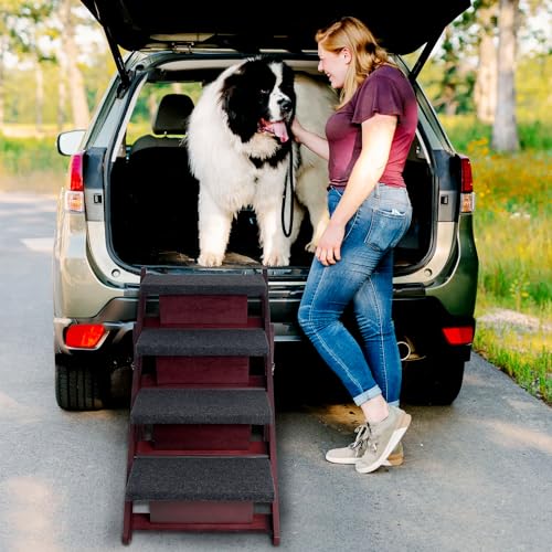 BRIKY Wooden Dog Stairs/Steps, Foldable 4 Steps by BRIKY - Used condition - Image 7