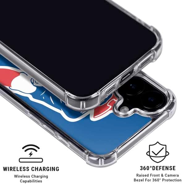 Skinit Clear Phone Case Compatible with iPhone 16 Plus - Officially Licensed NFL New England Patriots Retro Logo Design