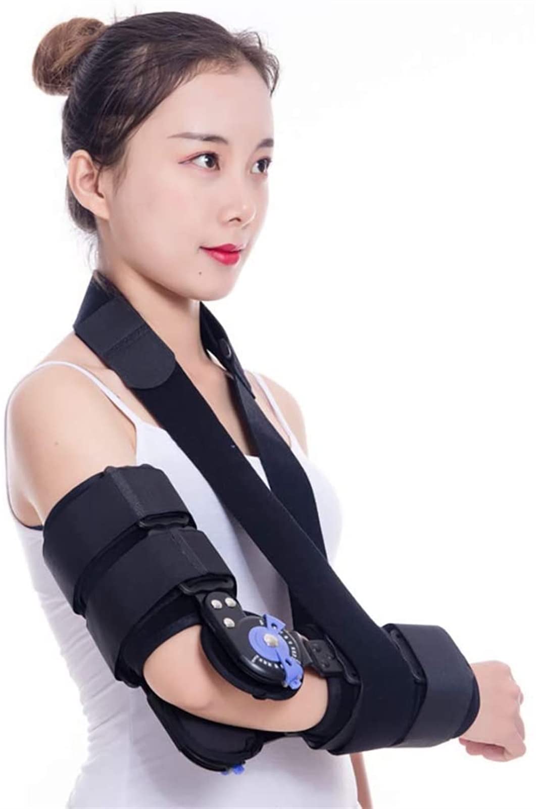 Tutore per Gomito Articolato Rom, Supporto per Gomito Articolato per Recupero Post-Operatorio da Infortunio, Riabilitazione da Frattura del Gomito, Destro O Sinistro