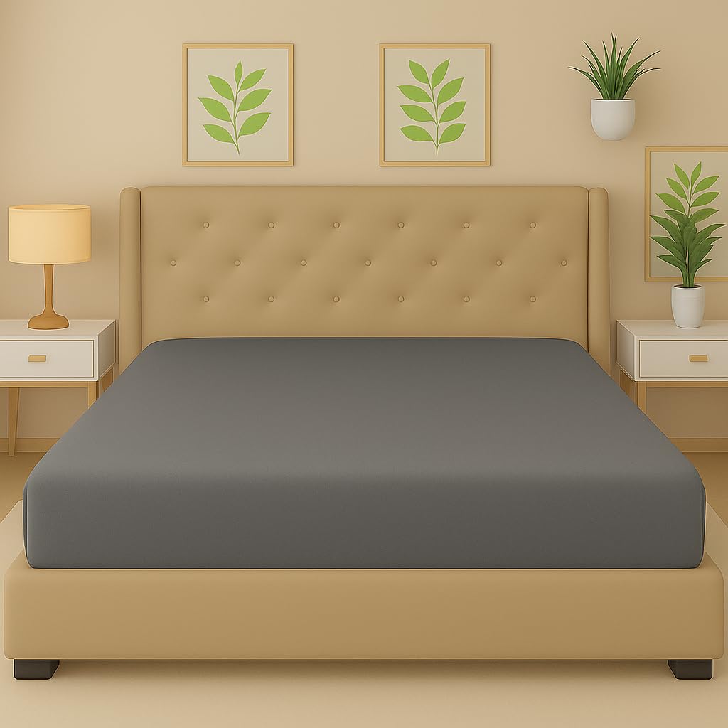 Nightzone Grey Night Zone Flannelette Fitted Sheets 100% Brushed Cotton 25 Cm Deep Fitted Bed Sheet (, Single)