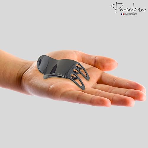 Miniatura 6 de Parcelona French Simply Bear Paw - Juego de 2 pinzas de acetato de celuloide mediano de 3 pulgadas para yoga con mandíbula lateral para mujeres y