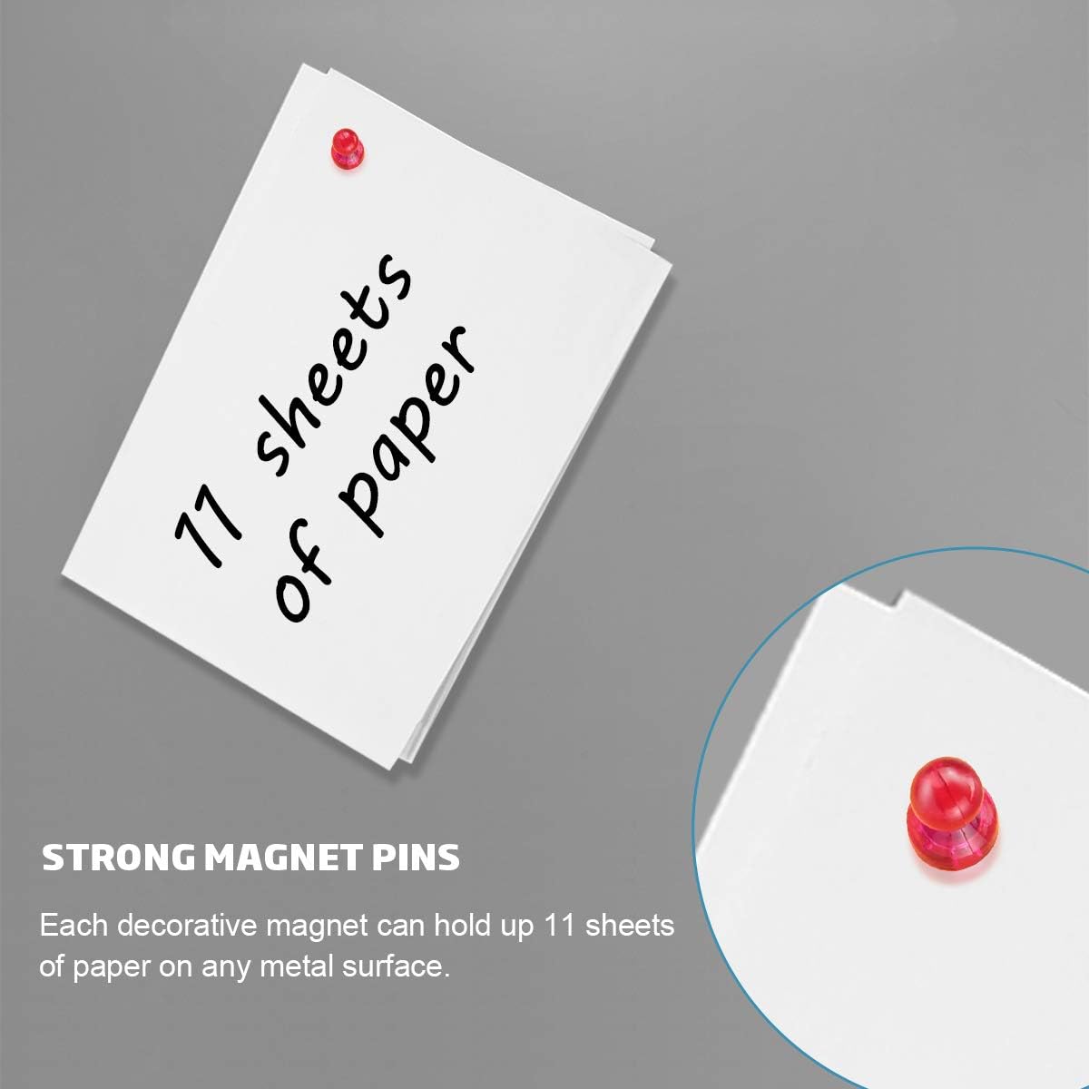 Ant Mag Magnetic Push Pins Strong,18 Pack Push Pin Magnets Orange image 4