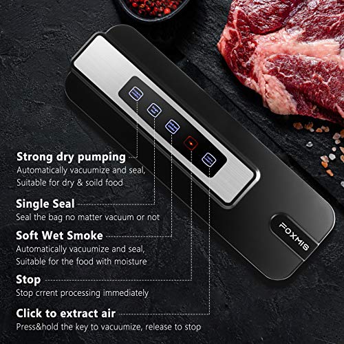 image for FOXMIS Automatic Food Vacuum Sealer, 2-in-1 Auto and Manual Electric A