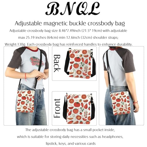 BNQL Tomato Crossbody Bag Tomato Gifts Tomato Lover Gift Tomato Gardener Gifts Tomato Farmer Gifts Vegetable Crossbody Purse4
