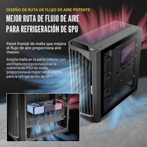 Caja torre Antec Performance 1 FT E-ATX cristal templado elegante 5