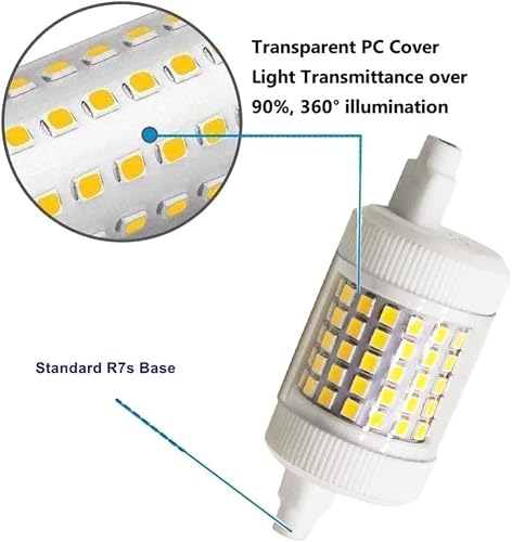 Zsida R7S 12W Led 78Mm Warm Light Halogen Floodlight Replacement J78 Double-Ended Linear Reflector Lamp No Flicker 150W Halogen (2-Pc) #TOP4