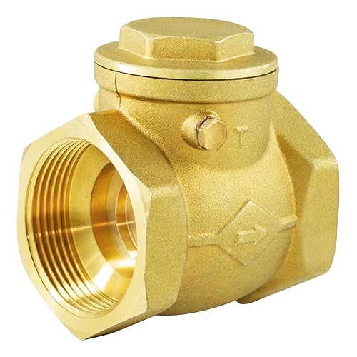 WiseWater 1 1/2" Brass Swing Check Valve, DN40, In-line, Horizontal, Non-Return by WiseWater - Used condition - US$24.18