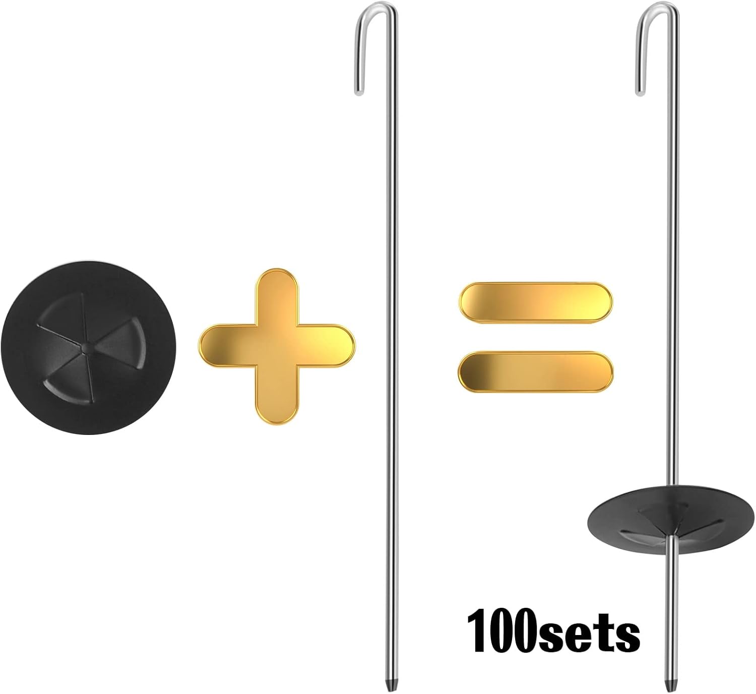 Solar Panel Bird Guard Fastener Clips,100 Sets Solar Critter Guard Clips for Attaching Guard Wire to Solar Panels,Premium Stainless Steel Fasteners Clips for Squirrel Proof Bird Pigeon Fence