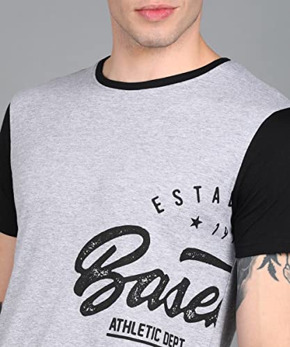 Image of Urbano Fashion Men's Graphic Printed Round Neck Half Sleeve Slim Fit Cotton T-Shirt