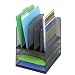 Safco Products Onyx Mesh 5 Sorter/3 Tray Desktop Organizer 3266BL, Black Powder Coat Finish, Durable Steel Mesh Construction