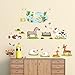 DECOWALL DW-1403 Field of Animals Kids Wall Stickers Wall Decals Peel and Stick Removable Wall Stickers for Kids Nursery Bedroom Living Room décor