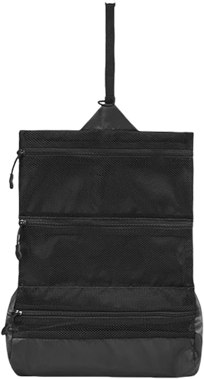 Space Saving Foldable Wash Bag for Travel Gear Organizers Water Fabric Separate Pockets Home Use Essential Foldable Toiletry