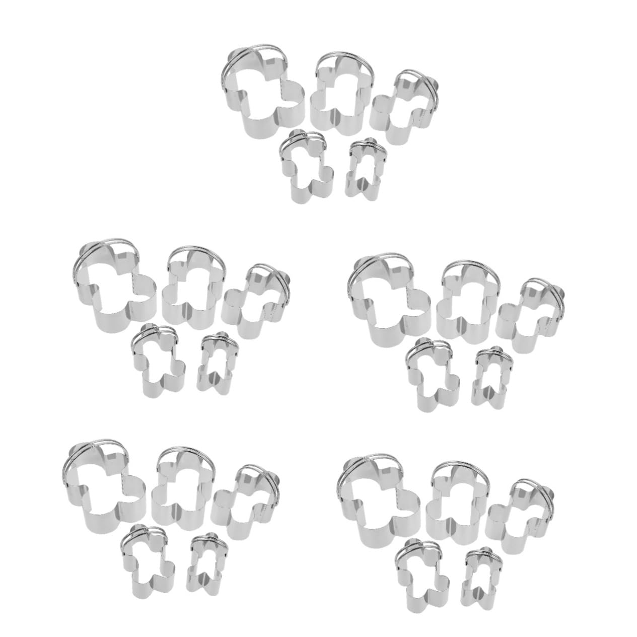 Ciieeo 25 Stk 5-teiliges Set Mousse-Ringe entzückender Keksausstecher Backform Kuchenschneider küchenmaschiene kochgeschirr Kekse Mousse-Formen Formen von Ausstechformen Rostfreier Stahl