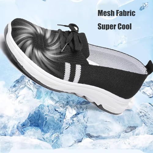 Women’s Breathable Knit Slip-On Sneakers with Bow, Summer Lightweight Low-Top Casual Orthopedic Shoes3