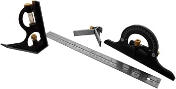 PRECISE 12 (30.5 cm) Combination Square Set | Stainless Steel with Protractor, Level & Dual-Sided Ruler | Durable, Accurate & Versatile Design