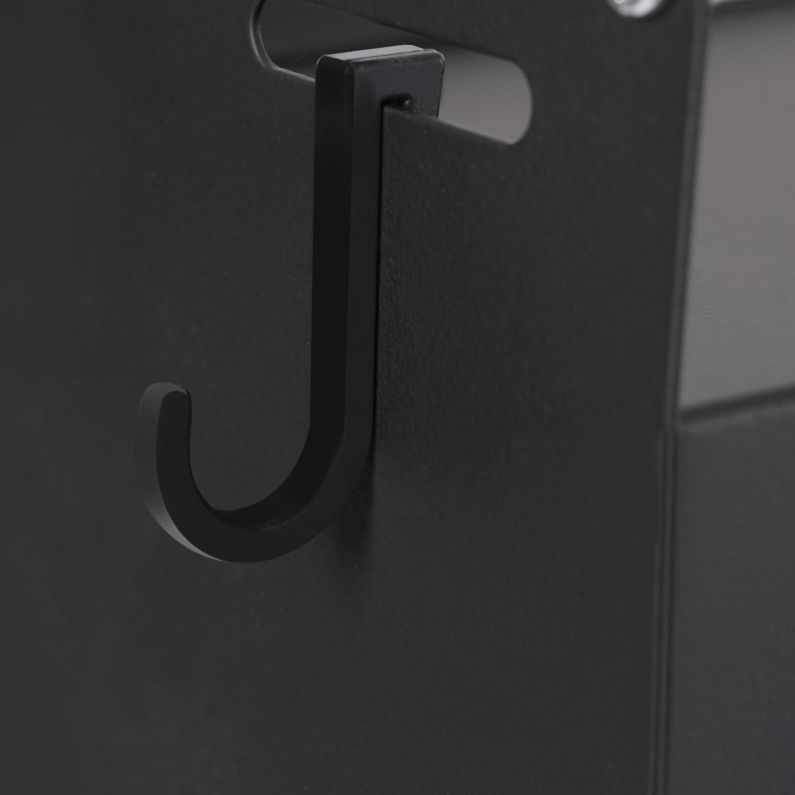 Scaffale portaspezie da parete, 39,5 x 13,5 x 13 cm, con 4 ganci, porta utensili da cucina, per cucina e bagno (nero)