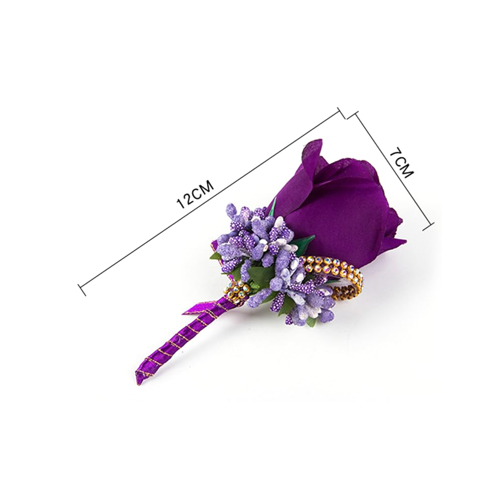 Uposao 6pcs Wedding Boutonniere - Image 2