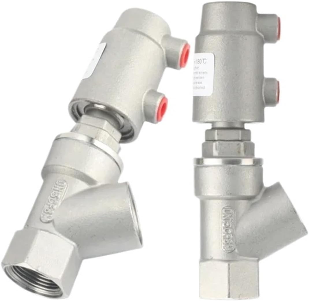 1pc DN10 DN15 Pneumatic Y Shape Filling Machine Angle Valve 304 Stainless Steel(Type-A DN15 90C)