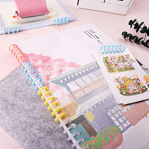 Ajcoflt 10 pcs Plástico 30 Folhas de Folhas Soltas Fichários de Encadernação Espinhos Pentes 85 Folh