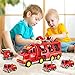 Bennol 5-in-1 Fire Trucks Toy Set for Boys Age 1-3 3-5, Fire Car Truck for Toddlers 1 2 3 4 5 6 Years Old, Christmas Birthday Gift Car Sets with Light Sound