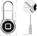 Fingerprint Padlock eLinkSmart Long Padlock with 45MM Shackle Phone App SmartWatch Weatherproof Combination Locker Lock for Gym Locker Locker Backpack Suitcase Luggage Silver