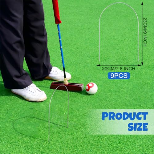 Deekin Set of 9 Croquet Wickets Replacement for Croquet Metal Hoops with Galvanized and Plastic Coating for Family Lawn Backyard Outdoor Game(Arch) by Deekin - Image 2