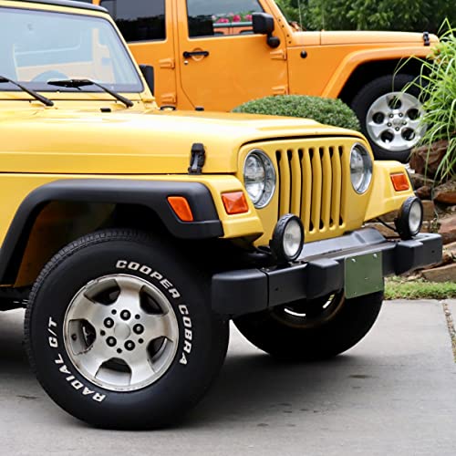 Kyyet Left+Right Front Fender Side Marker Lights Lamps Assembly Compatible With 1997-2006 Jeep Wrangler Tj Marker Turn Signal Parking Lights Lamps Housing 55155629Ac 55155628Ac(Amber Lens) #TOP5