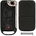 KeylessOption Replacement Keyless Entry Remote Fob Clicker Flip Key Shell Case