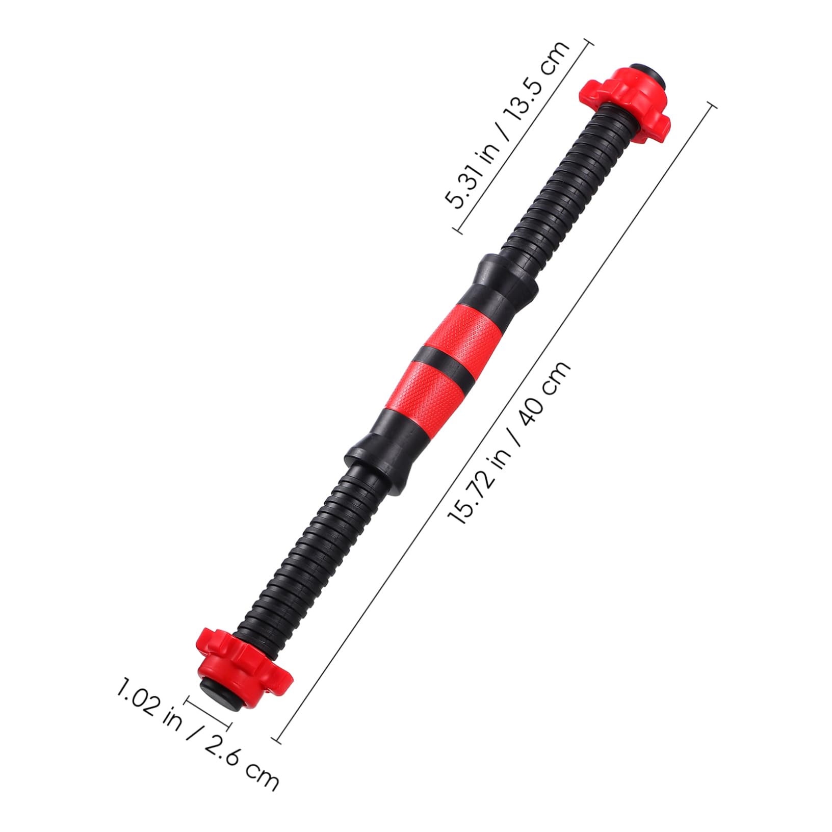 Toyvian Professional Dumbbell Bars 40cm Barbells Handles Spinlock Collars Nuts Set for