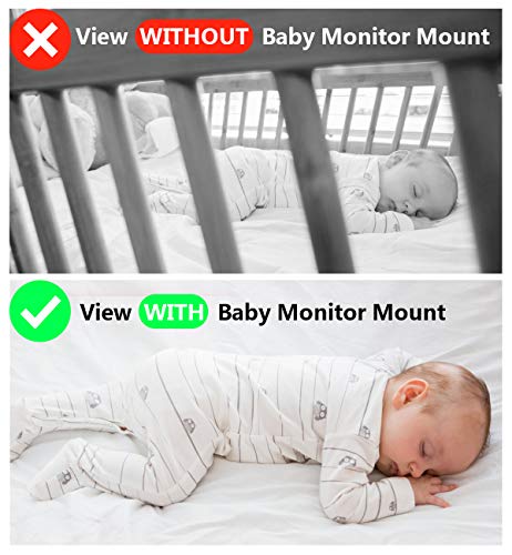 Featch Baby Monitor Mount Bracket for Infant Optics DXR-8 and DXR-8 PRO Baby Monitor, Universal Baby Cradle Mount Holder for Infant Optics DXR-8 and DXR-8 PRO(Infant Optics MonitorNot Included.) - Thumbnail 7