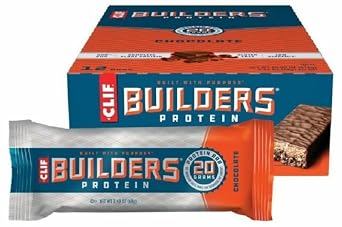 Cliff Bar Builder Bar, Chocolate, 2.40-Ounce (Pack of 12)