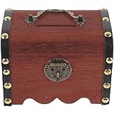 Dekorative piratentruhe – multinational: diese kompakte spardose aus holz ideal für die sichere aufbewahrung von geld, pässen, schmuck usw. und auch das perfekte für mädchen, jungen und erwachsene