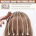 Moreinday Loc Comb, Loc Comb for Sisterlocks, Wooden Scalp Massager for Scalp Gua Sha - Sandalwood