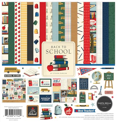 Rentrée scolaire Carta Bella kit complet 30,5 cm pour conserver les photos de classe