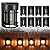 DOESLAG Solar Fence Lights Outdoor 8 Pack Deck Lights Solar Powered with LED Bulbs, Waterproof Solar Outdoor Lights for Garden Fence Post Patio Backyard Decor