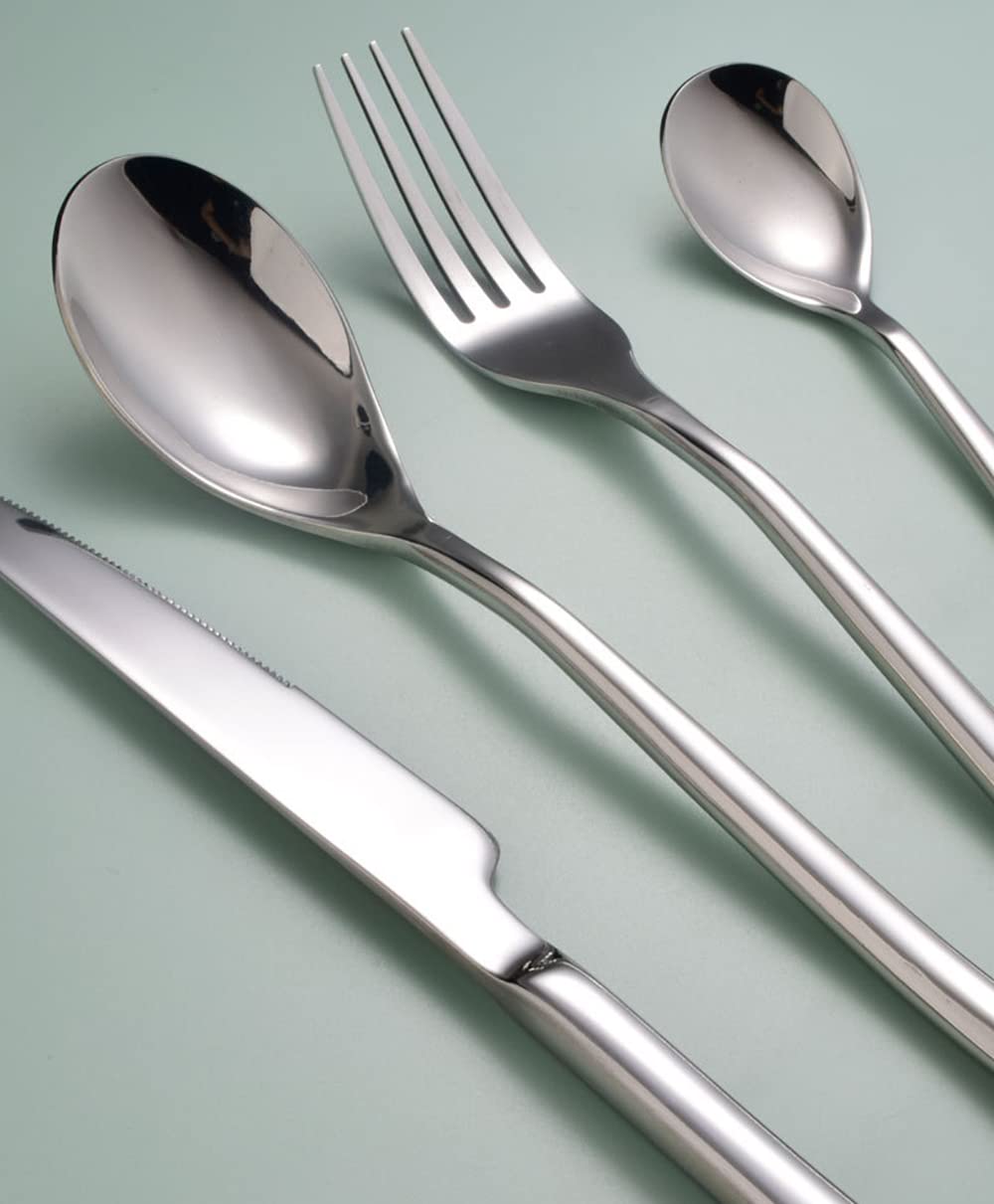 Amazon｜6人用モダンなシルバーウェアセット 繊細な18/10ステンレス