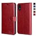 Produktbild OCASE iPhone XR Hülle Handyhülle iPhone XR Schutzhülle [Premium Leder] [Standfunktion] [Kartenfach] [Magnetverschluss] Leder Brieftasche Kompatibel für iPhone XR Rot
