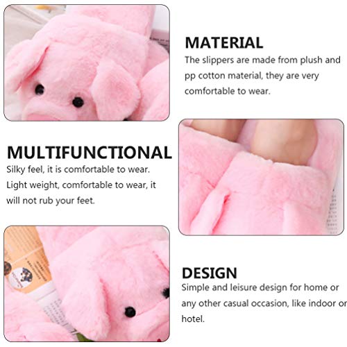 Pantufa feminina BESPORTBLE com orelhas de porco com desenho macio, antiderrapante, aconchegante, qu