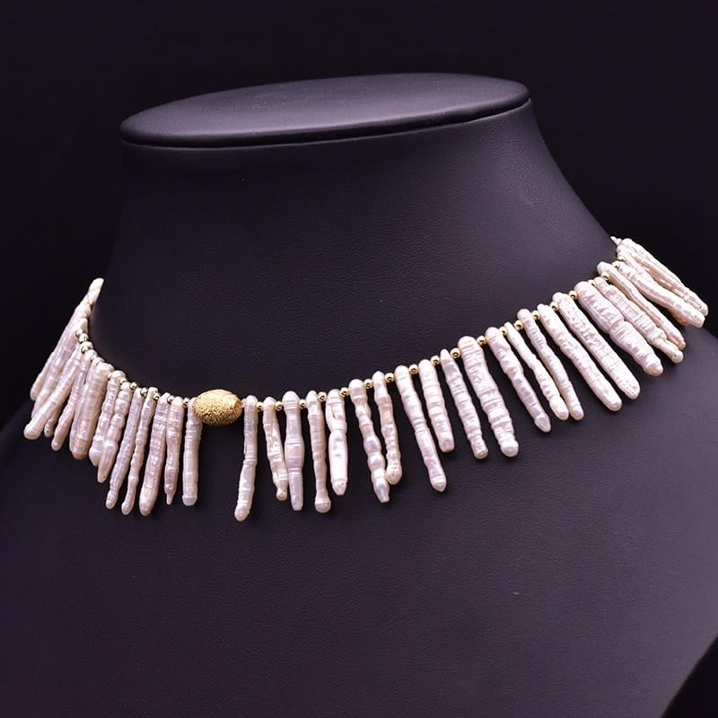 NONNYL Pearl Necklace for Women Gifts Sterling Silver Genuine White Freshwater Cultured Pearls Pendant Necklaces- Gifts for Mom Wife Her, Christmas Anniversary Birthday Fine Jewelry NO25203