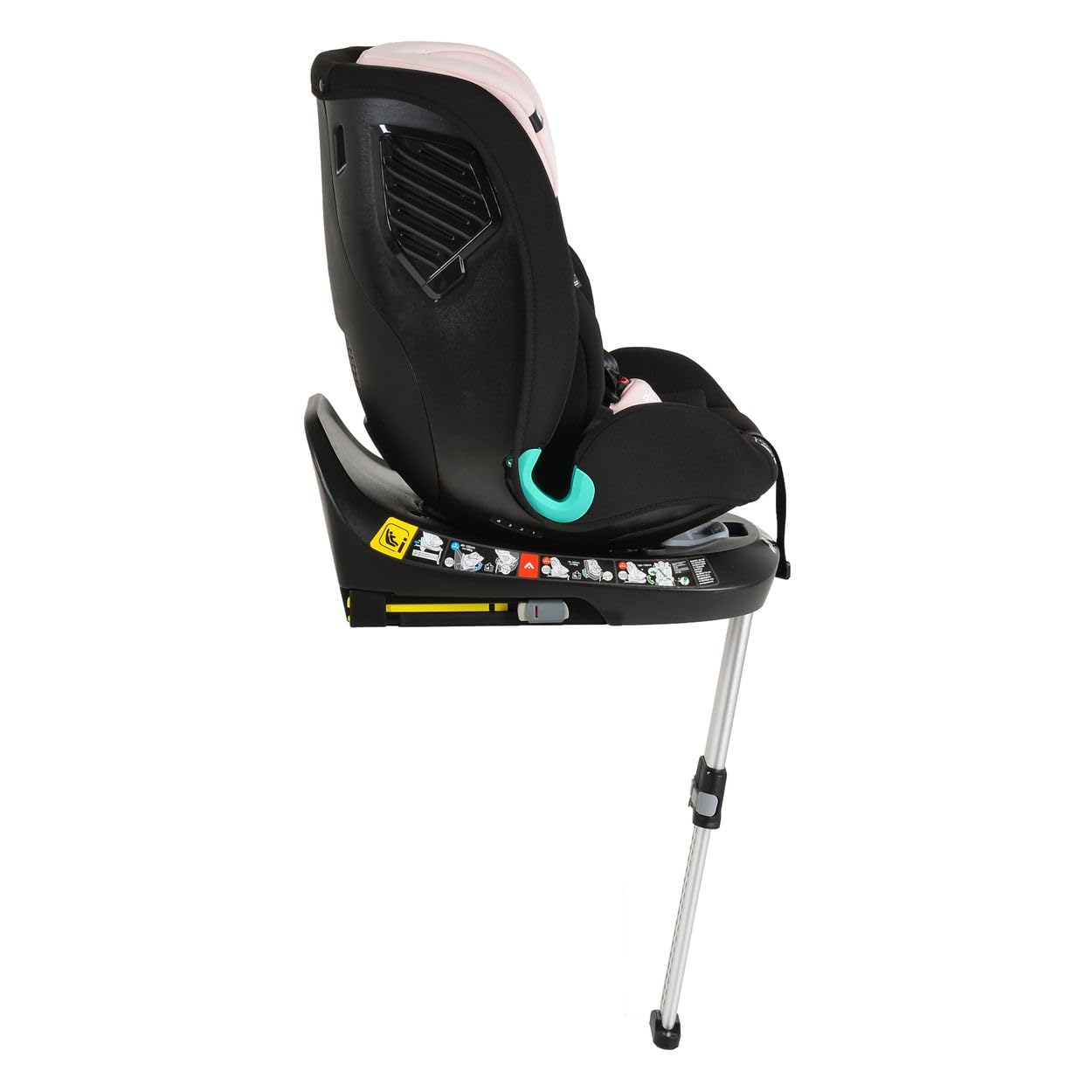 Cangaroo seggiolino bambini Hoku i-Size (40-150cm) gruppo 0/1/2/3 gamba sostegno, colorazione:rosa