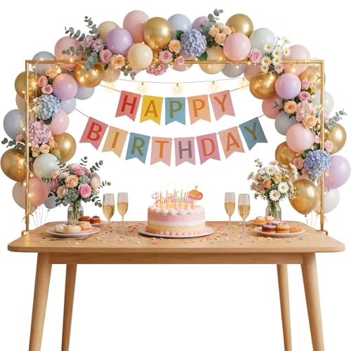 Support d'arche de table en métal pour créer une décoration d'anniversaire unique