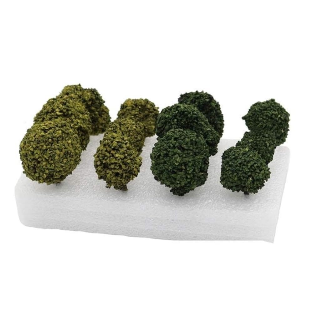 Landscape Greenery 12pcs Mixed Bush Trees, Train Railway Construction Sand Landscape Model