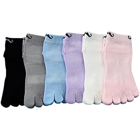 TESOON Kids Cotton Toe Socks Mixed Color 6 Pairs Cover