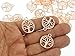 ALIMITOPIA 50pcs The Sephirothic Tree Kabbalah Tree Of Life Lucky Charm Pendant for DIY Crafting Key Chain Bracelet Necklace jewelry Making Findings(Rose Gold)