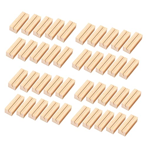 Porte-Cartes en Bois Pinces de Support Mémo et Marque-Place pour Numéro de Table