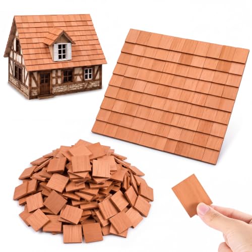 Ripeng 800 Pcs Miniature Dollhouse Roof Shingles 1:12 Scale